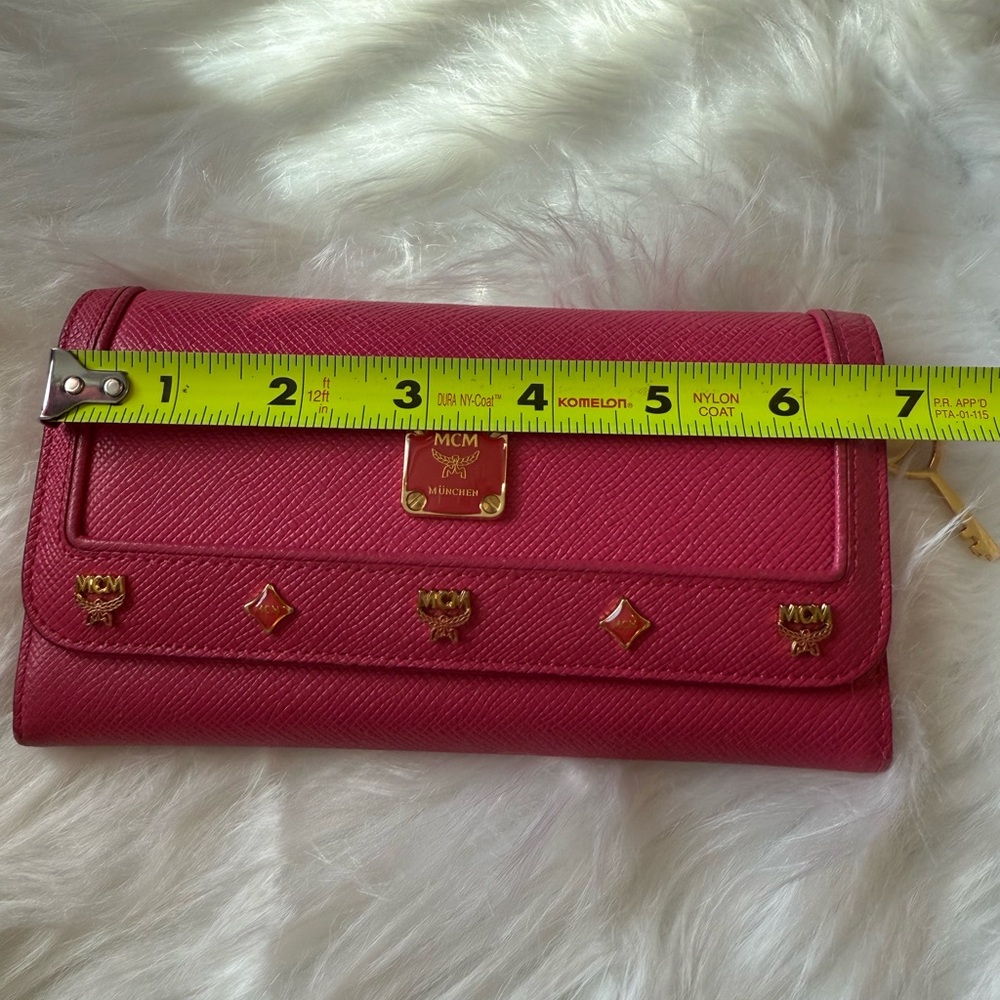 MCM Pink Leather Women's trifold long wallet - Picture 2 of 11